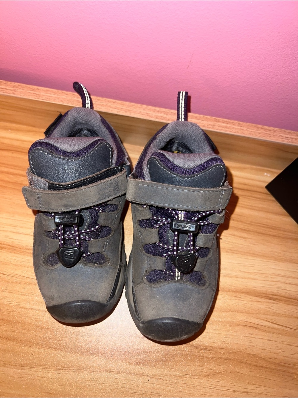 Kids KEEN Grey and Purple Athletic Shoes - Comfortable Everyday Sneakers